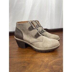 Eurosoft by Sofft Talen Womens Sz 8.5 Shoe Taupe Lace Up Ankle Bootie EUC Clean